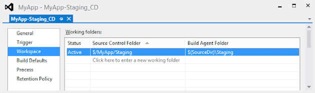 Staging Build Definition