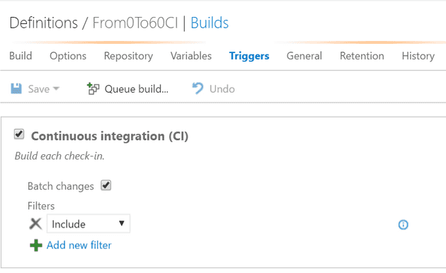 CI Trigger for Build